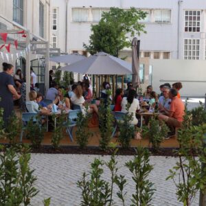The Lisboan campus courtyard