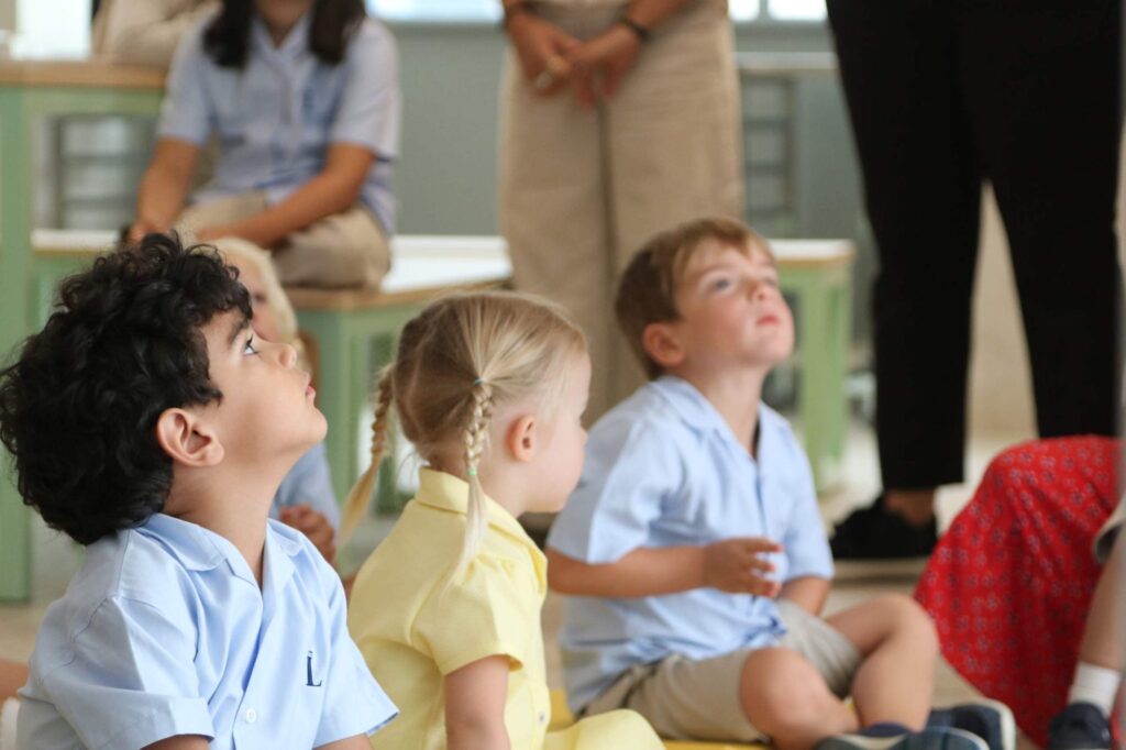 Early Years children at assembly