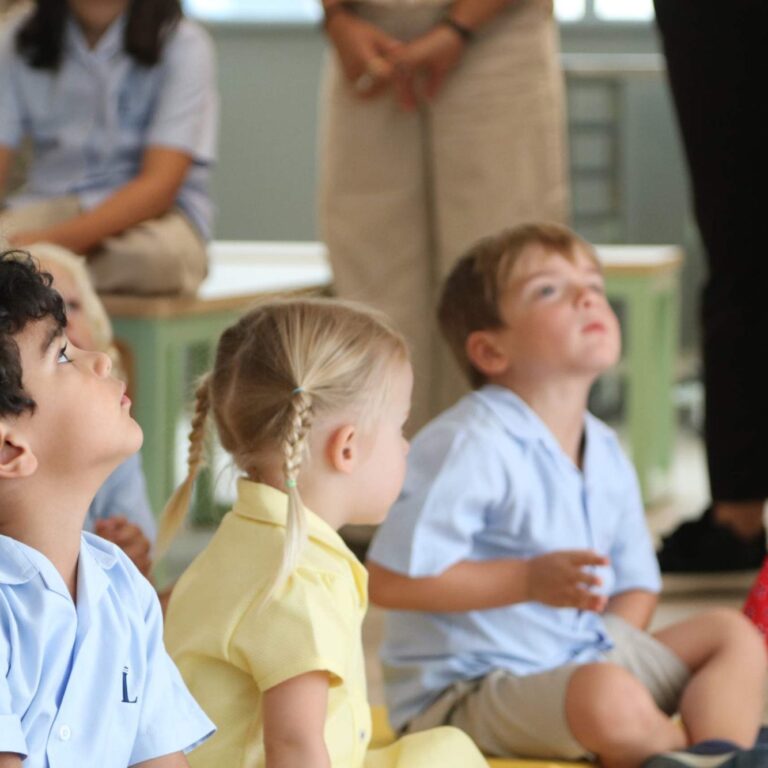 Early Years children at assembly
