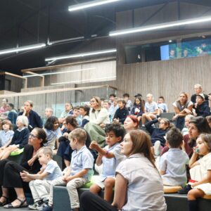 Whole-school assembly in the Lisboan hall