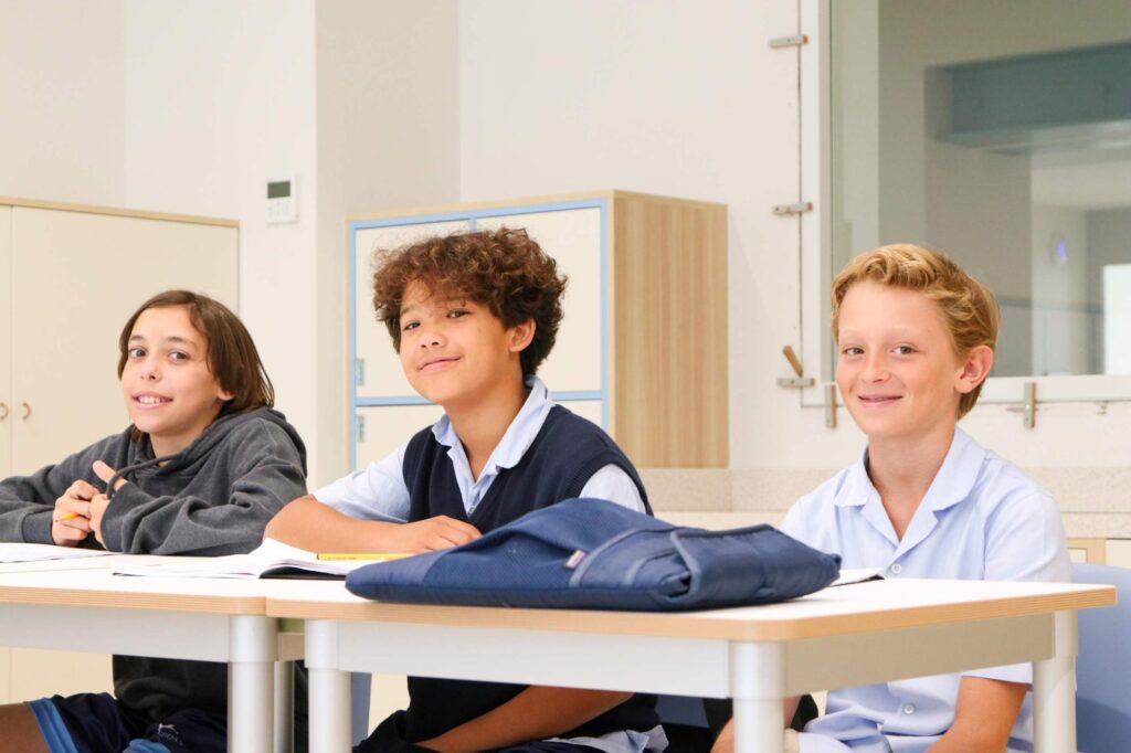 Year 8 students in class