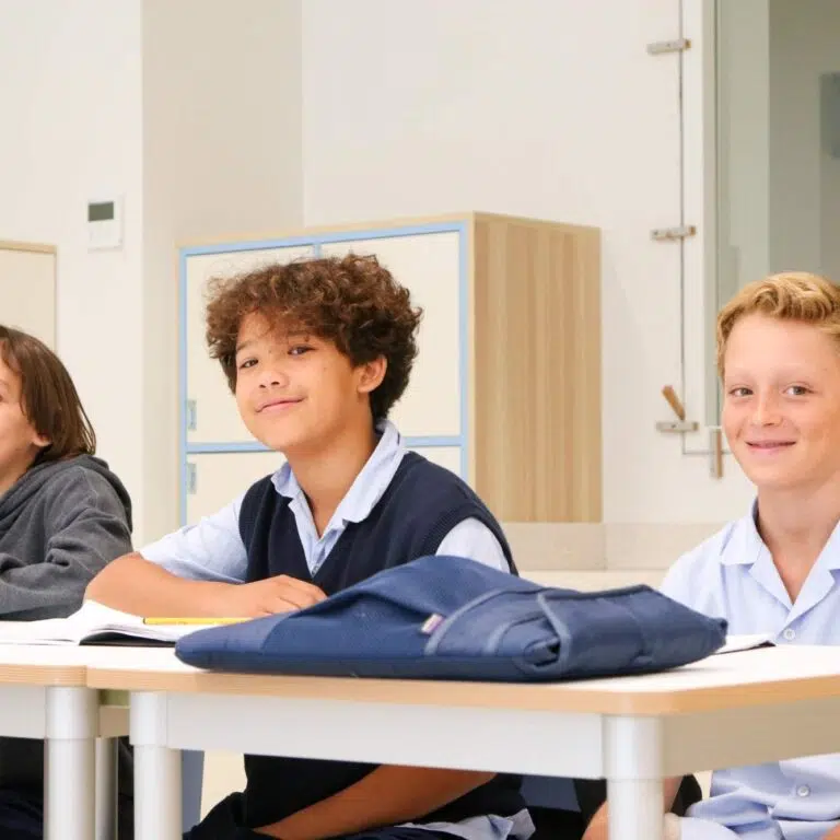 Year 8 students in class